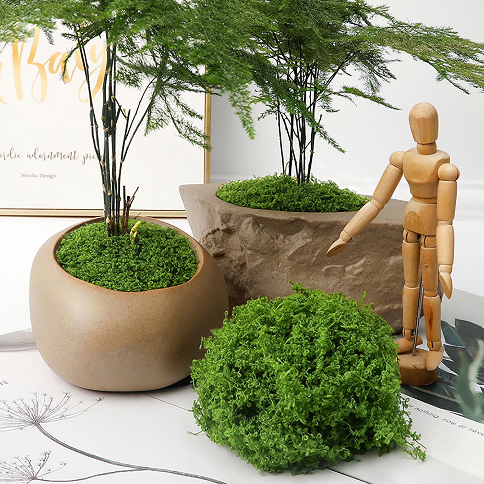 Artificial Fresh Green Moss Micro Landscape Fake Moss Garden Crafts Home Decor