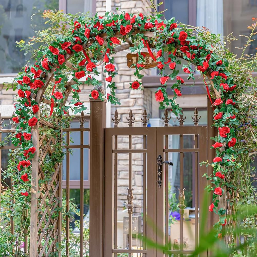 5Pcs Flower Garland Artificial Rose Vine Garland Artificial Flowers for Weddi…