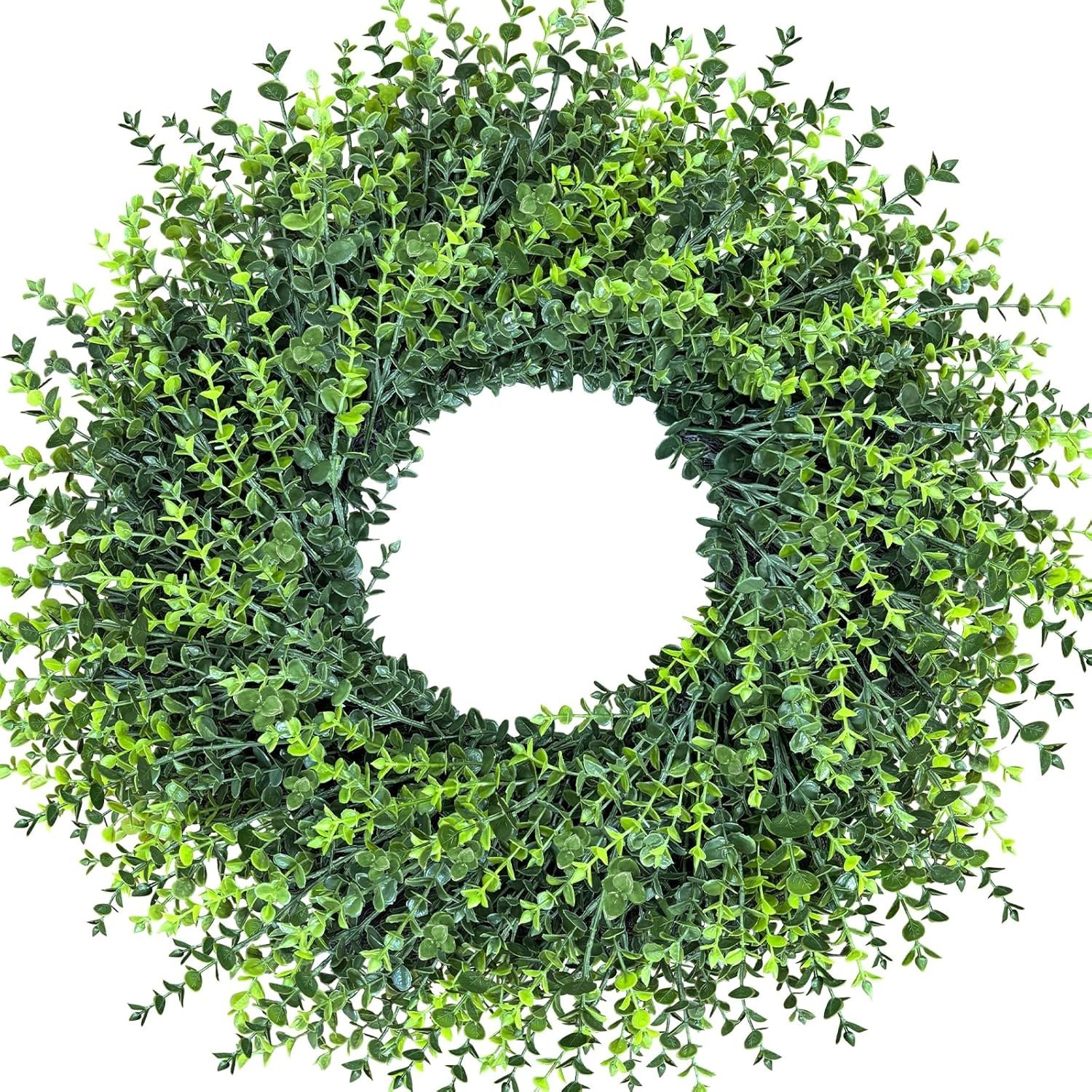Versatile 28-Inch Green Wreath – Perfect for Doors, Walls & All Seasons