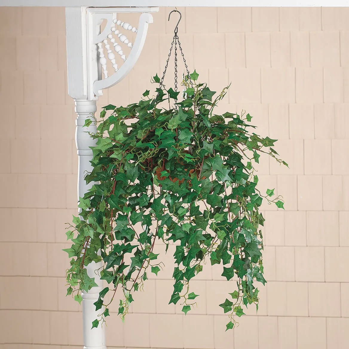 Artificial English Ivy Hanging Basket Indoor Outdoor Patio Porch Garden Decor