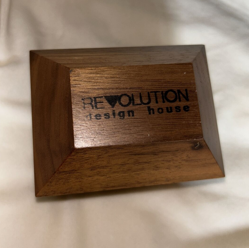 Walnut Box Car wood planter by Revolution Design House