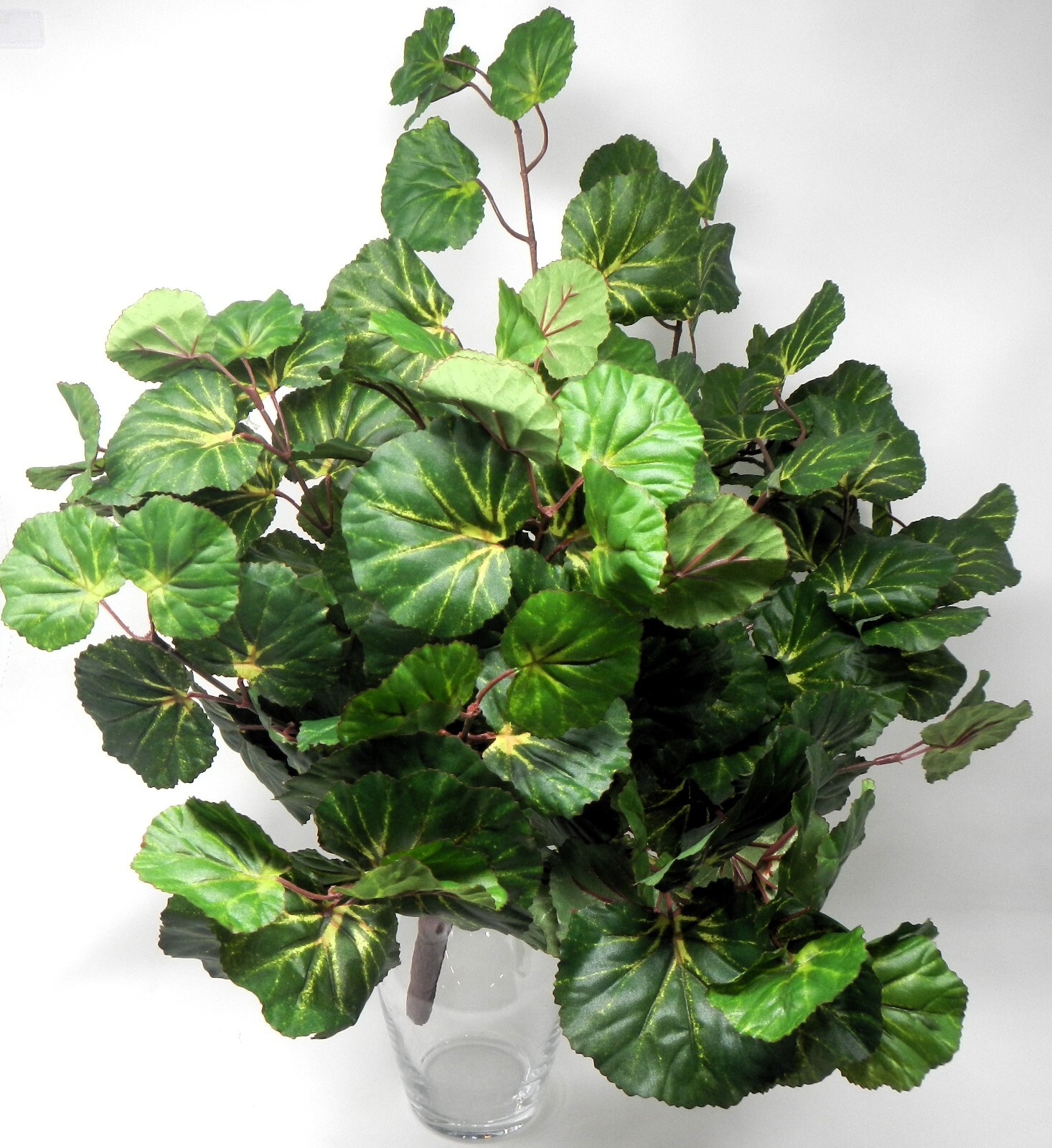 Strawberry Geranium Bush Silk Floral Plant 26″ Pick