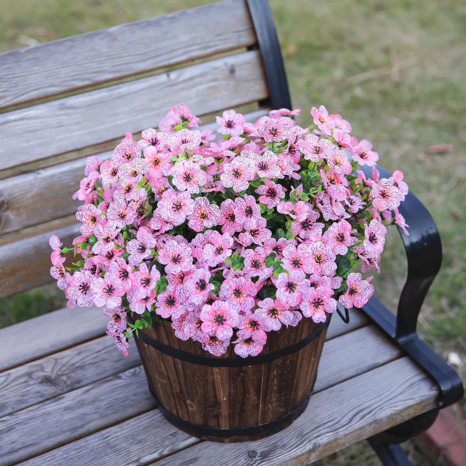 HyeFlora Artificial Flowers for Outdoor Indoor Garden Home Decoration, Faux F…