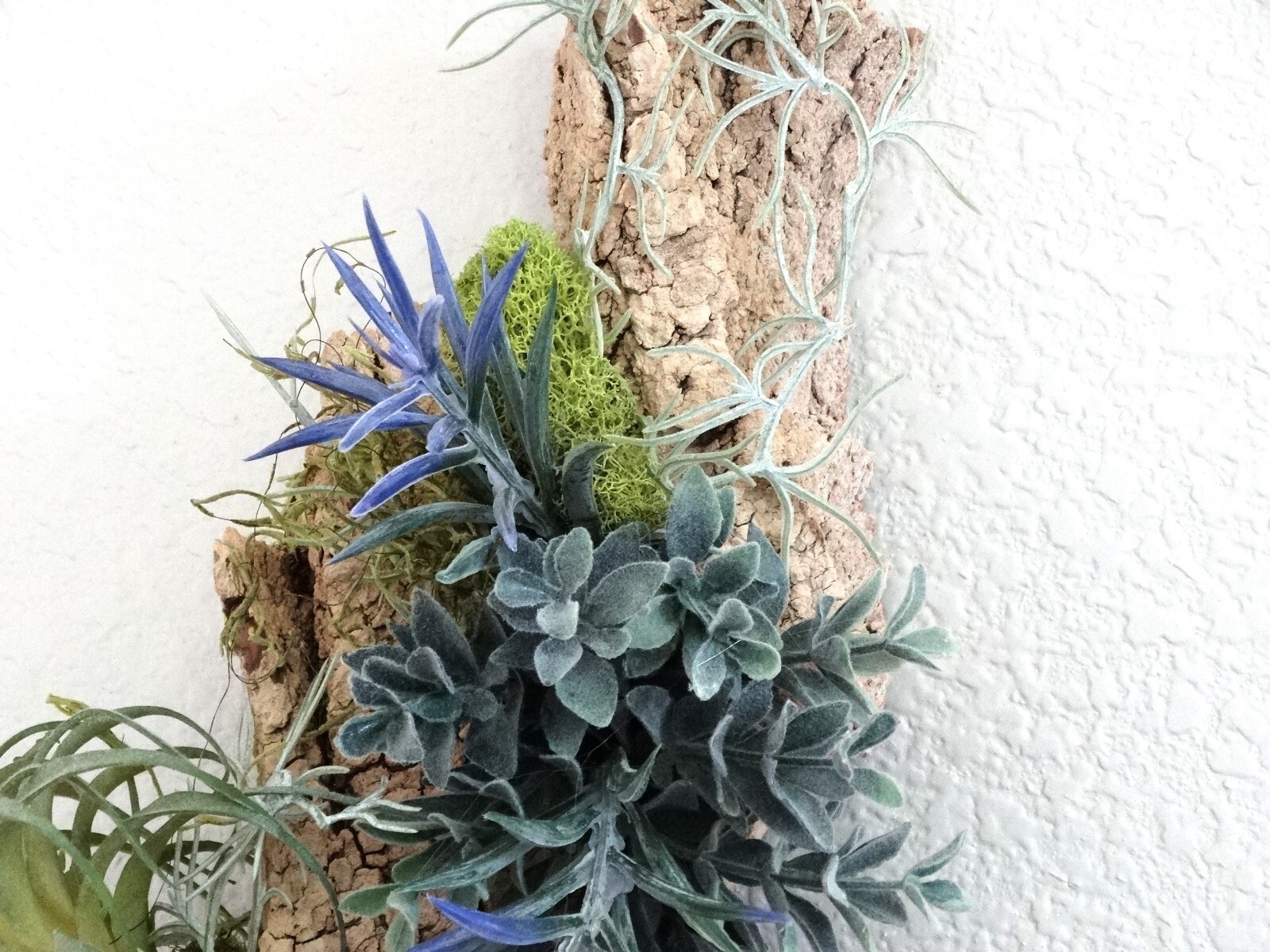 Home Decor Bathroom Wall Art Real Bark Artificial Air Plant Handmade USA