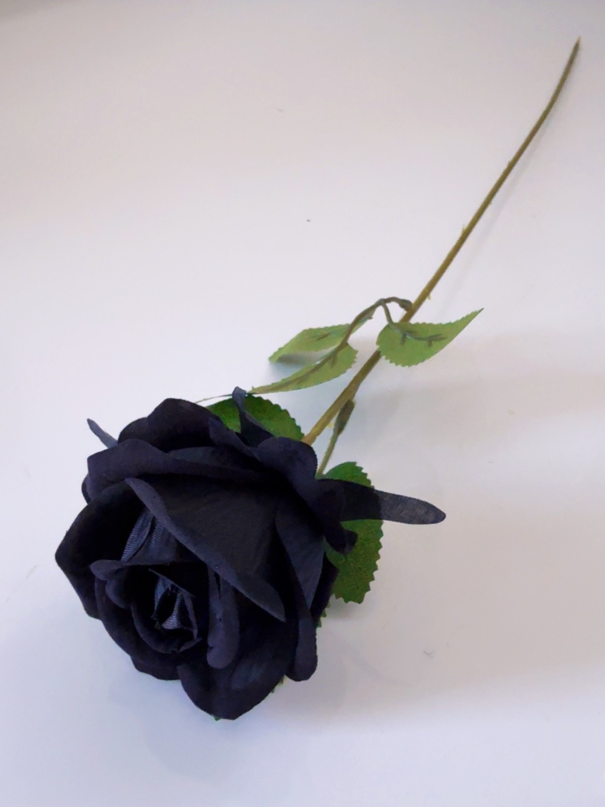 1x Artificial Black Rose Flower Halloween Gothic Accessory DIY Vase Decoration