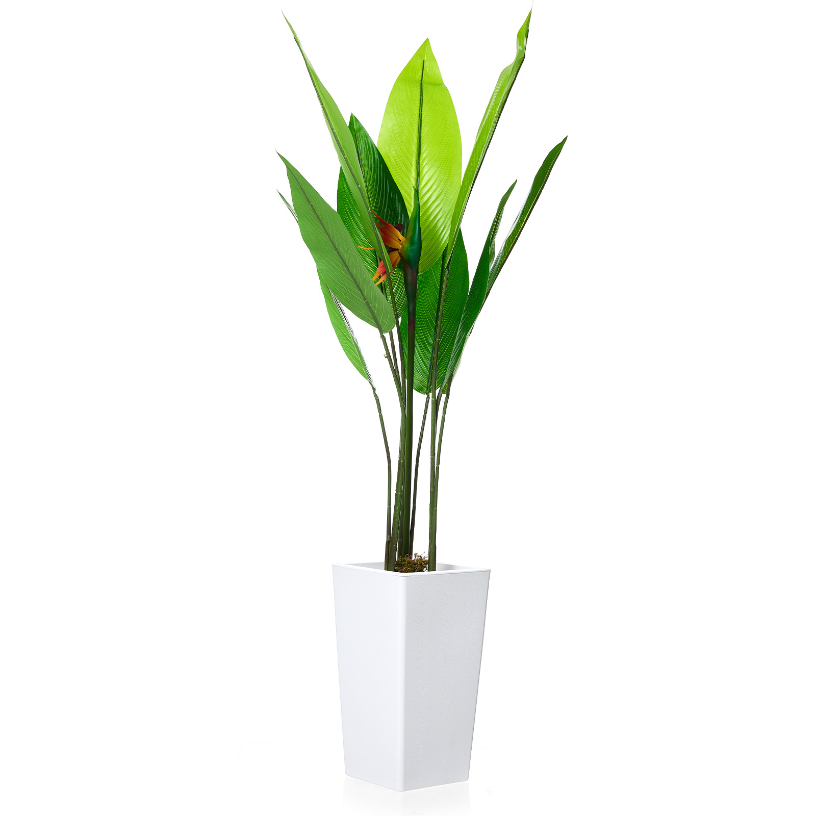4.8FT Artificial Bird of Paradise Plant Tall Faux Banana Leaf Tree for IndoorDec