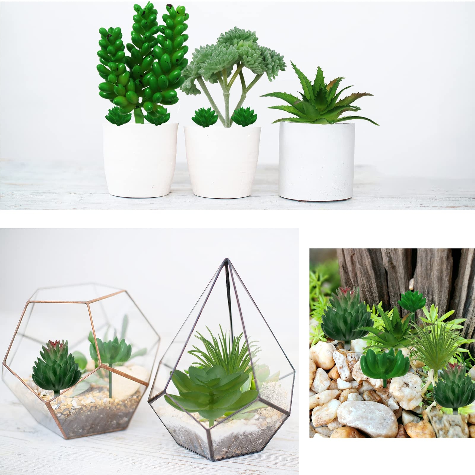 Fake Succulents Unpotted Realistic Plants Mini Artificial Succulent Plants