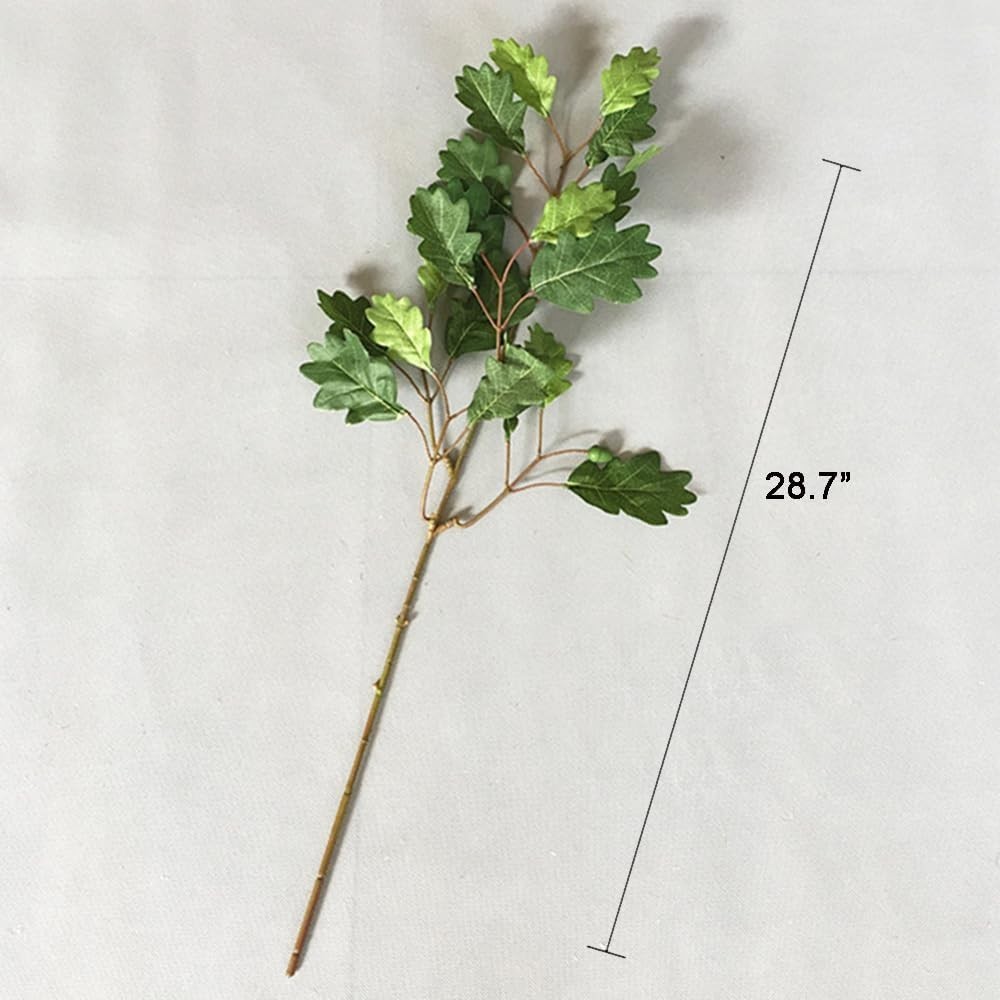 4Pcs Artificial Oak Tree Leaf Stems with Fruits Faux Oak Tree Branches Green …