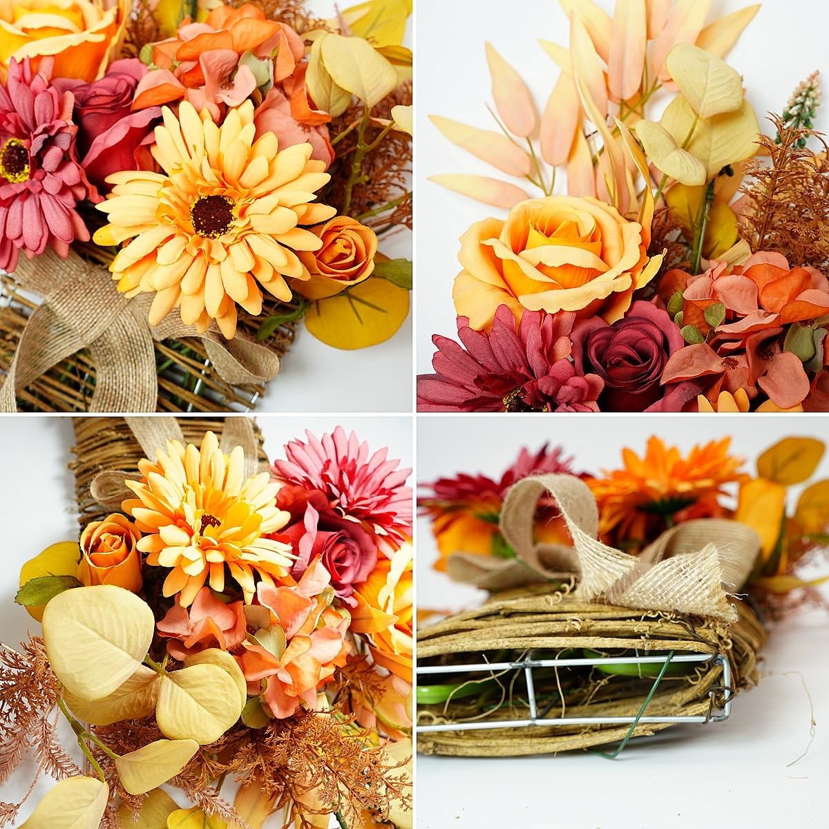 Artificial Flower with Hanging Basket for Wall Decor, Autumn Decoration Faux …