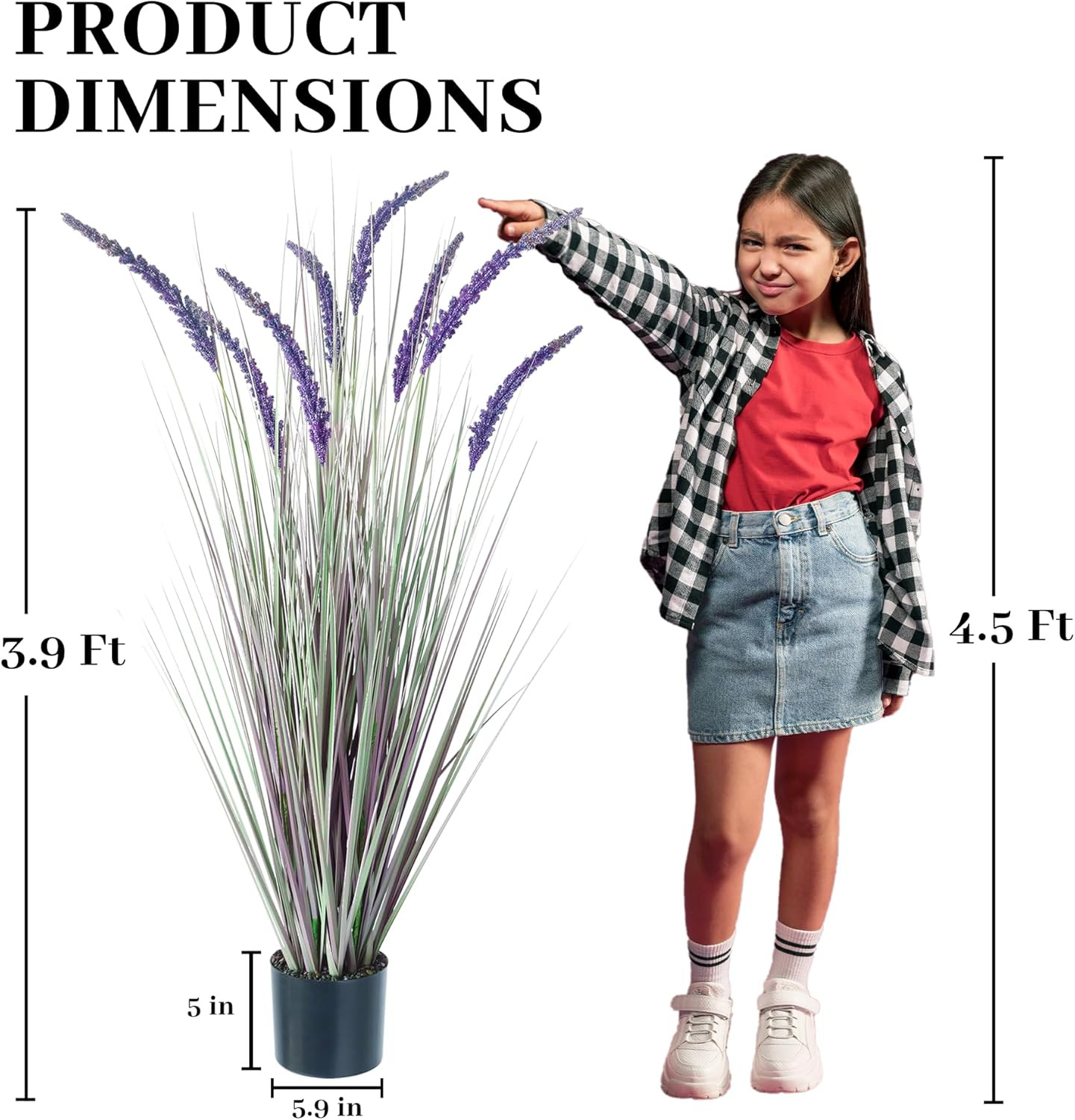 4Ft 2-Pack Artificial Veronica Horsetail Reed Grass – 47In Tall Faux Purple Gras