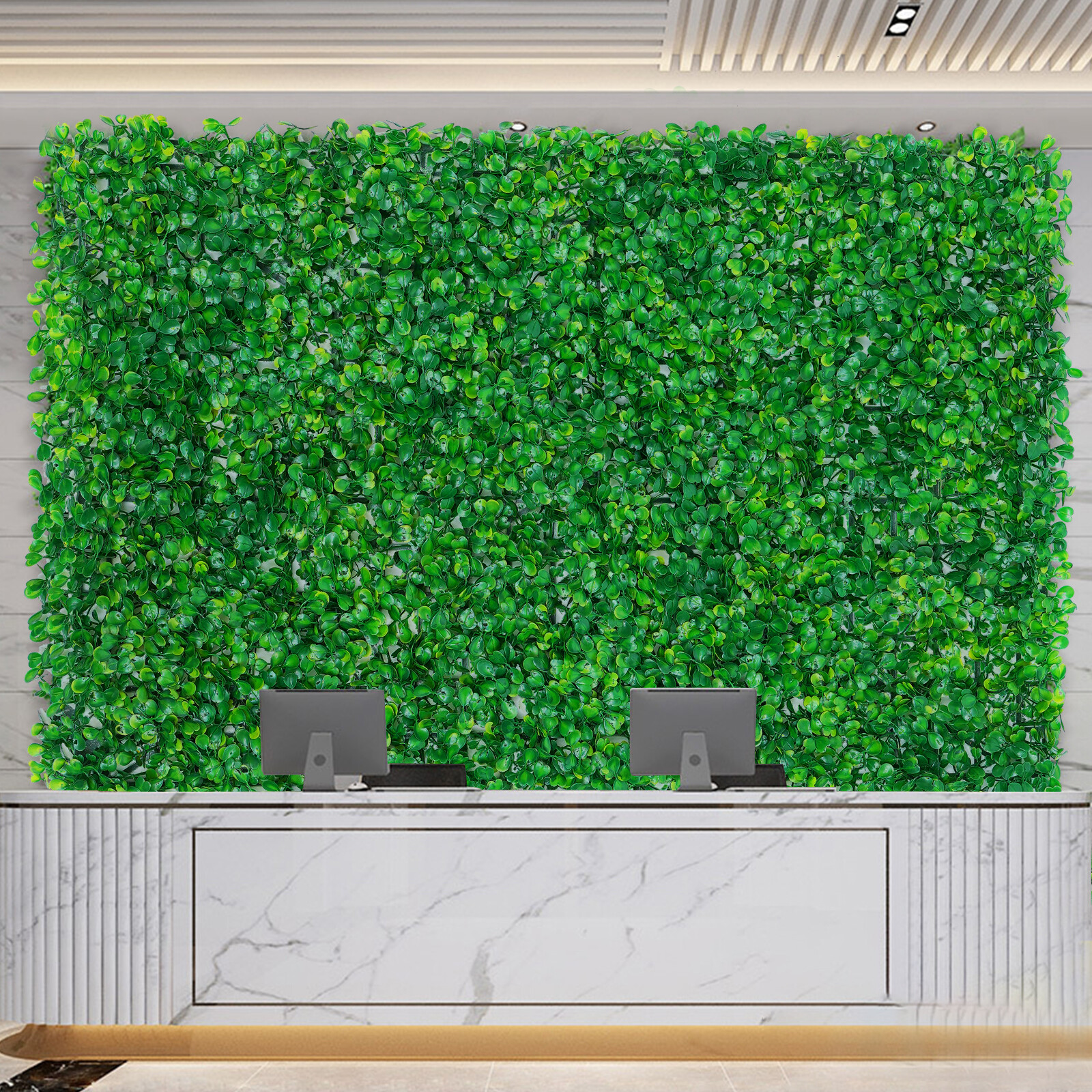 Artificial Plant Wall Fence Greenery Panel Decor Foliage Hedge Grass Mat 60x40cm