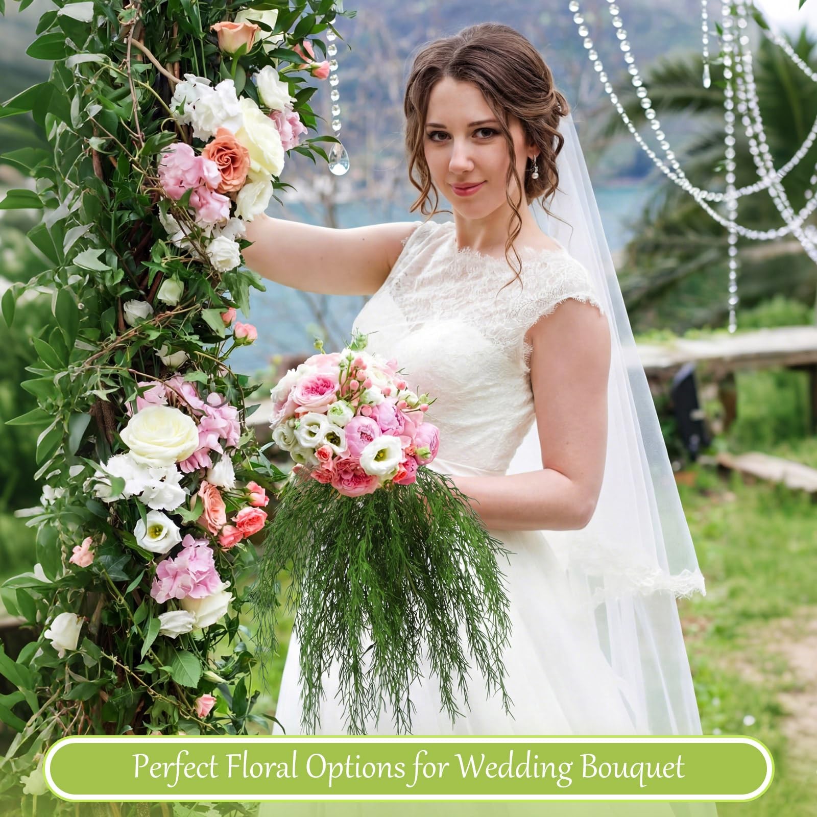 12 Pcs Artificial Asparagus Fern 24 Inch Faux Fern Garland for Wedding Arch G…
