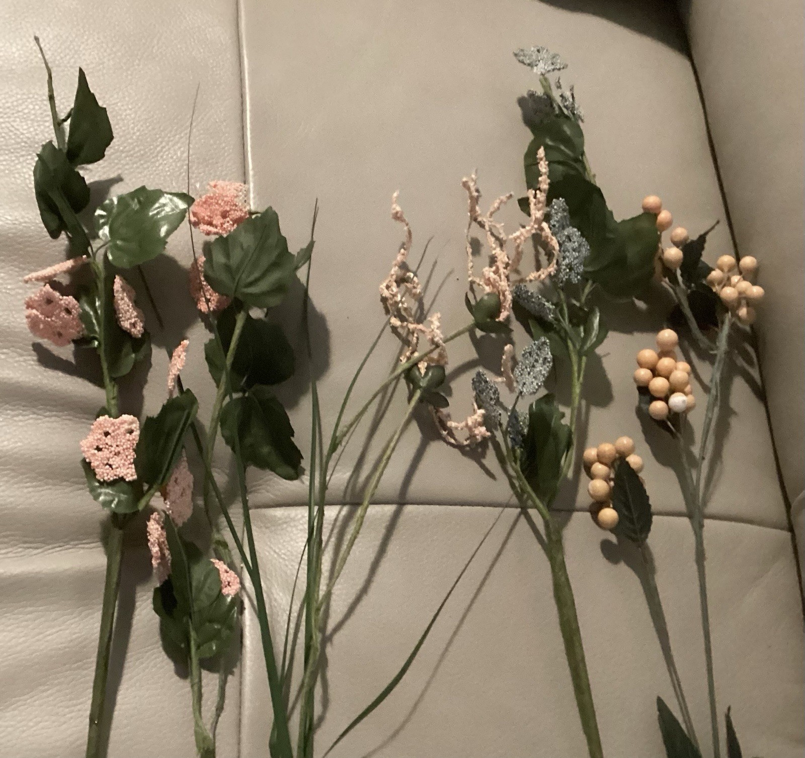 Artificial Flowers Lot Of 37 Pieces – Mixed Variety & Colors for Decor