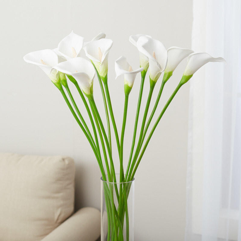 Package of 12 White Artificial Calla Lily 29″ Stems