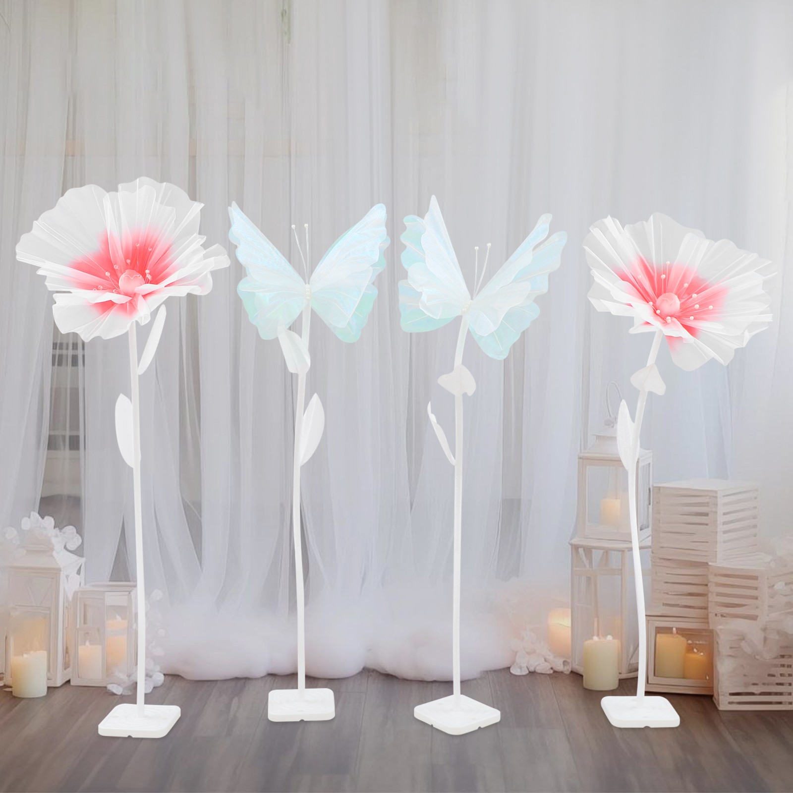 Wedding Giant Artificial Decoration Artificial Flower & Butterfly For Party NEW