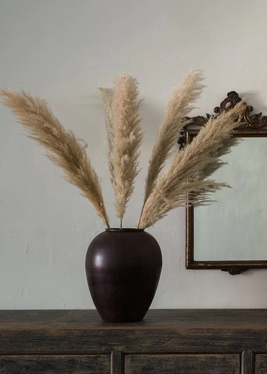15 Stems Natural WhiteDried Pampas Grass – Fluffy Reed Grass for Home & Wedding