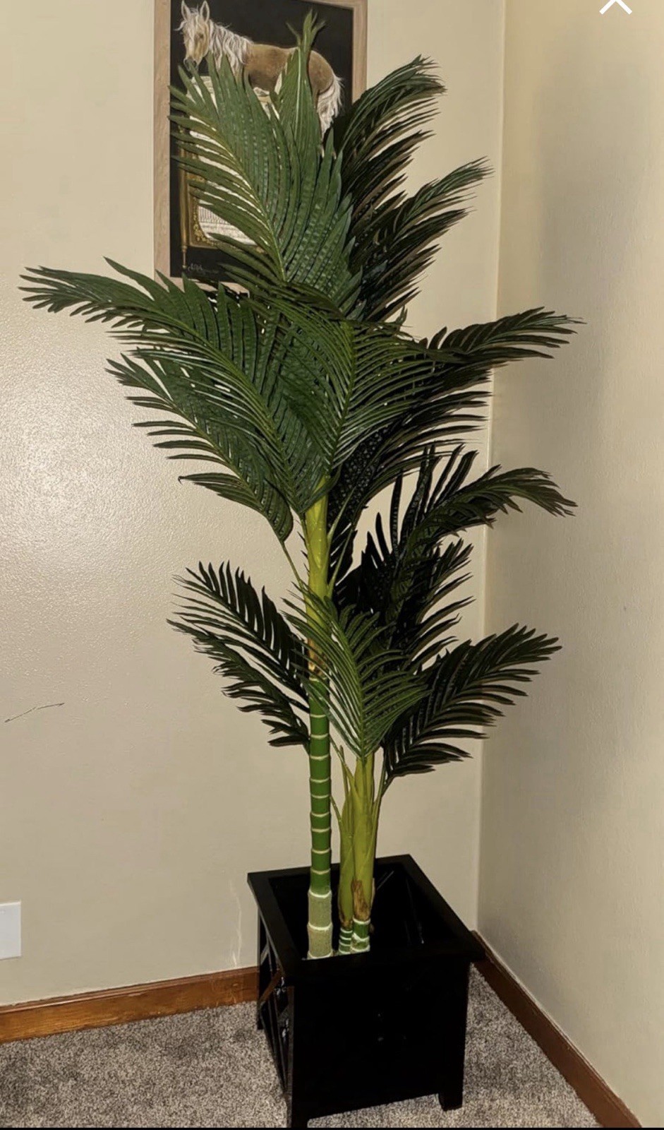 6.5’ Artificial Golden Cane Palm Tree Tropical Houseplant Decor