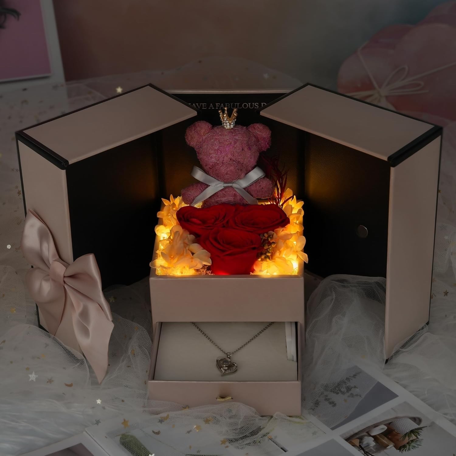 Childom Preserved Valentines Day Rose Gifts for Her,Birthday Gifts for Women,Mot