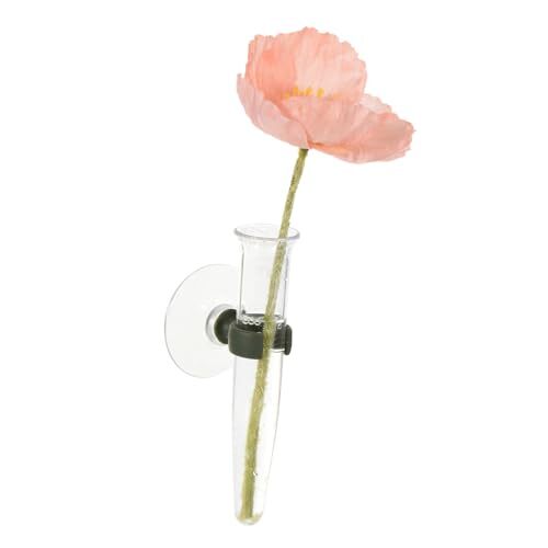 Floral Water Tubes with Suction Cup 3 Pcs 0.6″ ID 4″ Plastic Wall Hanging