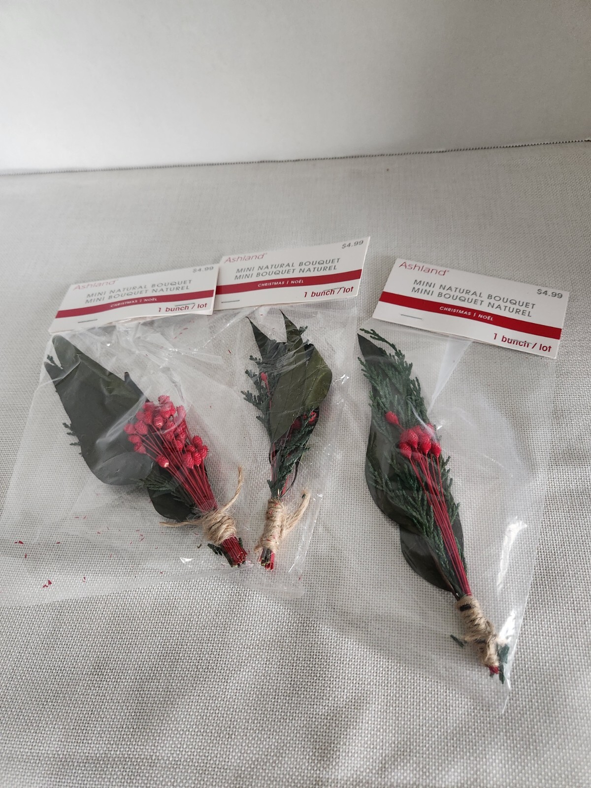 Ashland Natural Dried Bunch Leaves Mini Bouquet Lot