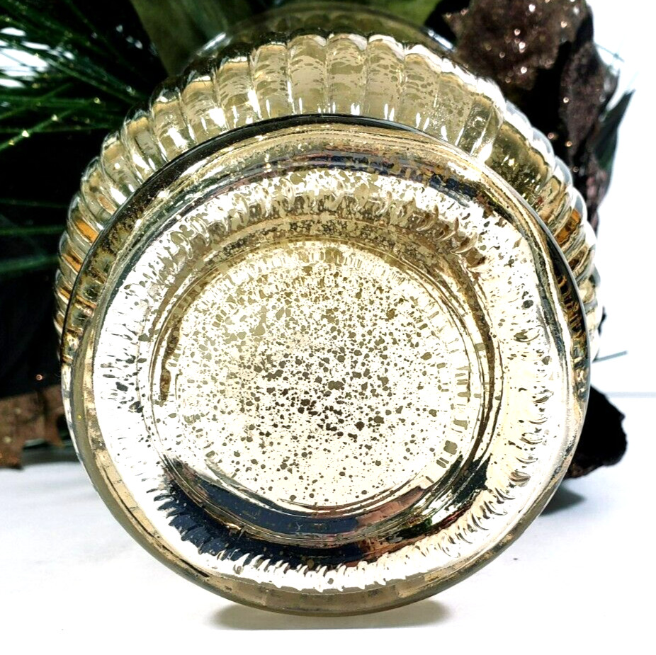 Fall Floral Arrangement In Mercury Glass Vase by Kirkland Home 11″ x 10 1/2″