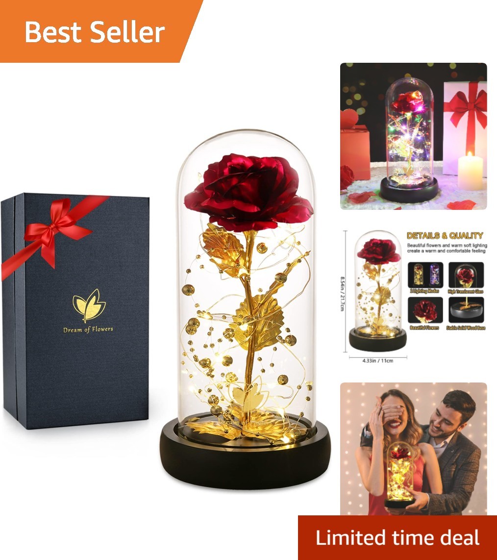 Romantic Galaxy Rose Gift with LED Lights, Perfect for Birthdays & Anniversaries
