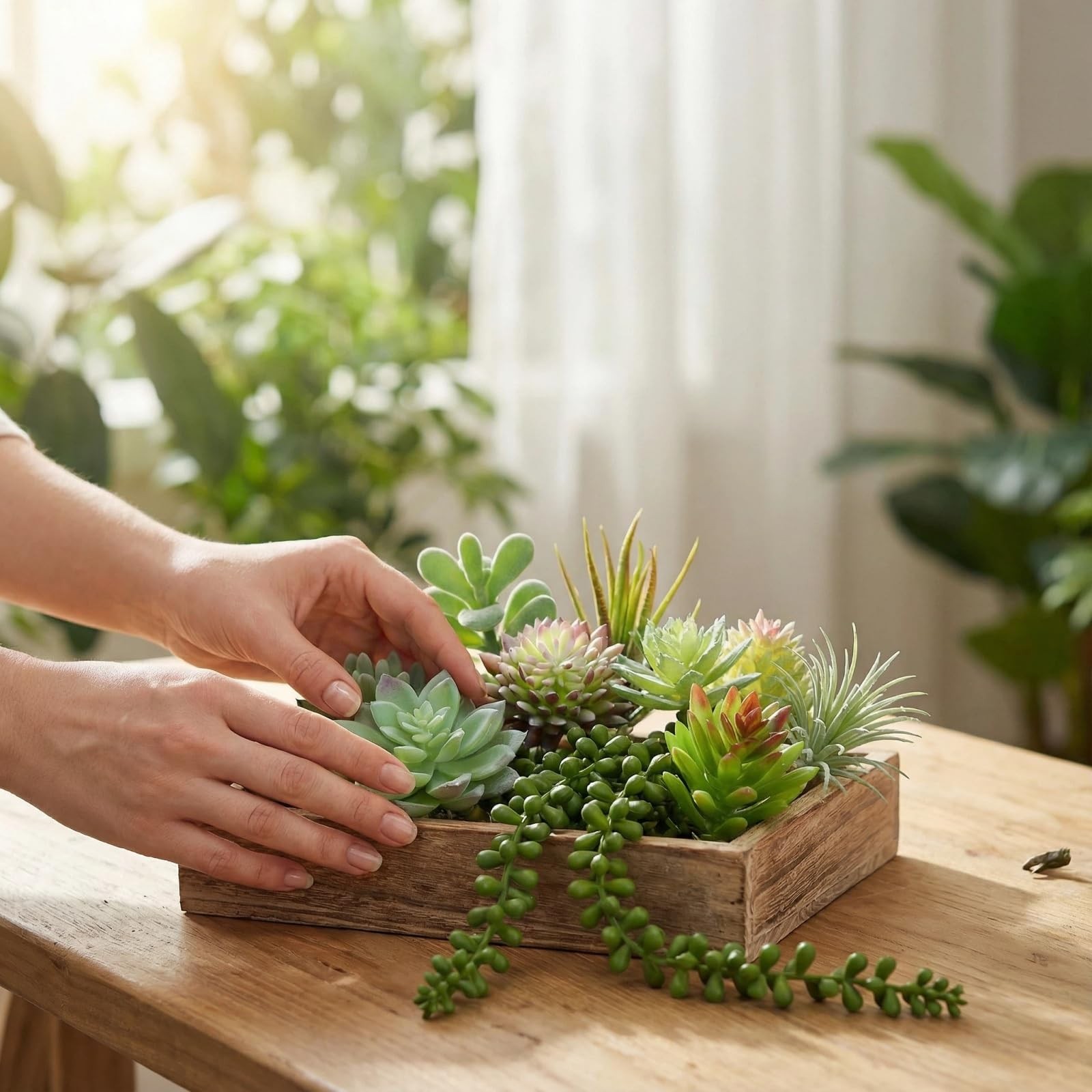 16 PCS Artificial Succulent Plants Unpotted Faux DIY Craft Floral Garden Decor