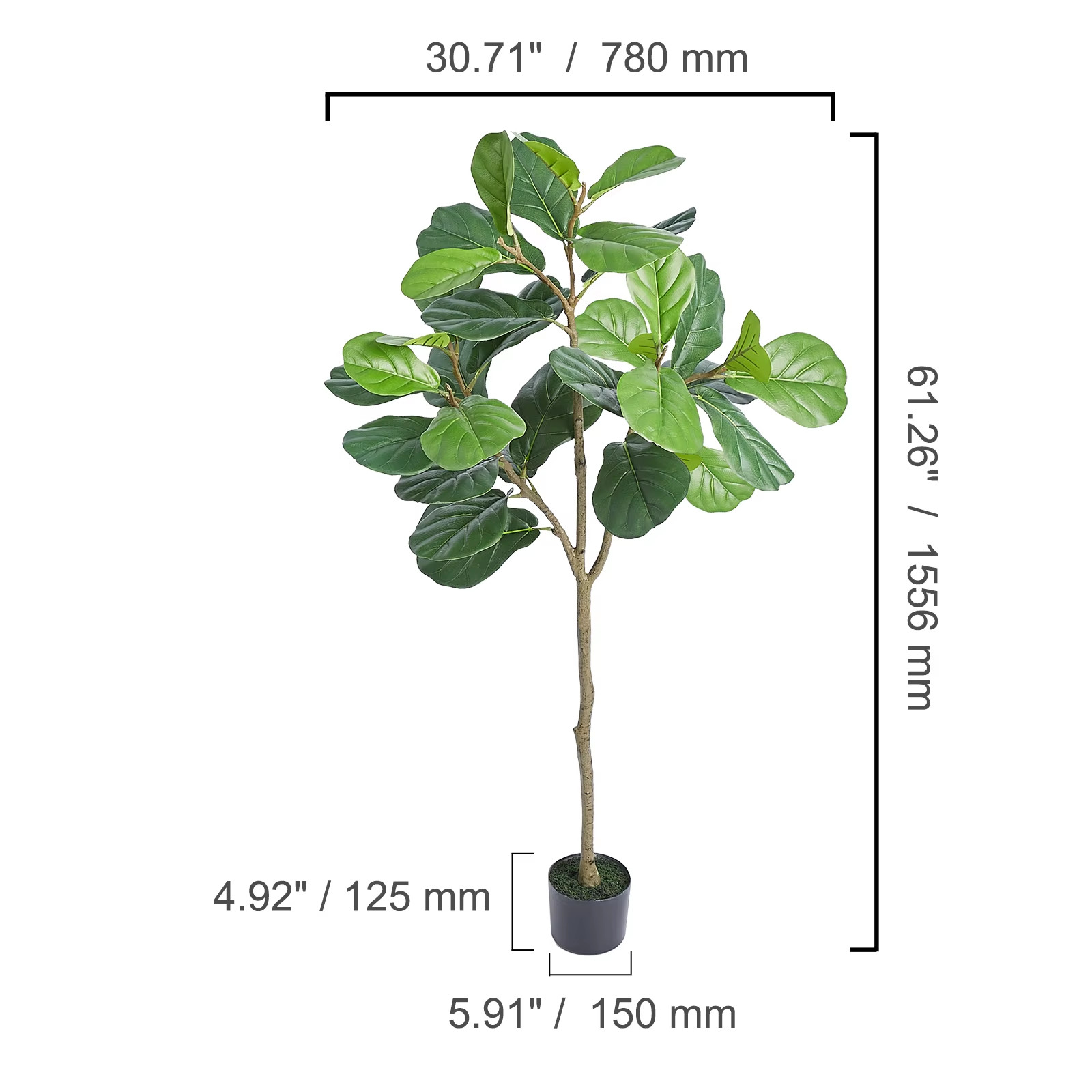 Artificial Olive Tree 4/5/6FT Tall Faux Plant Secure PE Material Anti-Tip Tilt P