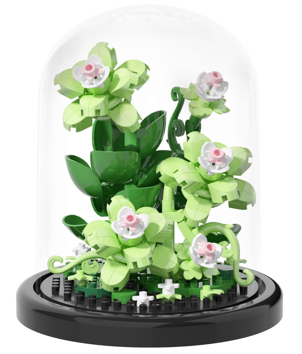 Home Bouquets Dust Cover Set Building Toy Creative Assembly Bonsai Tree