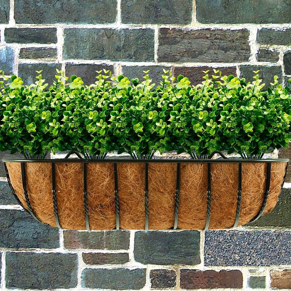 Versatile Faux Boxwood Plants – 6 Count Lifelike Greenery for Every Occasion