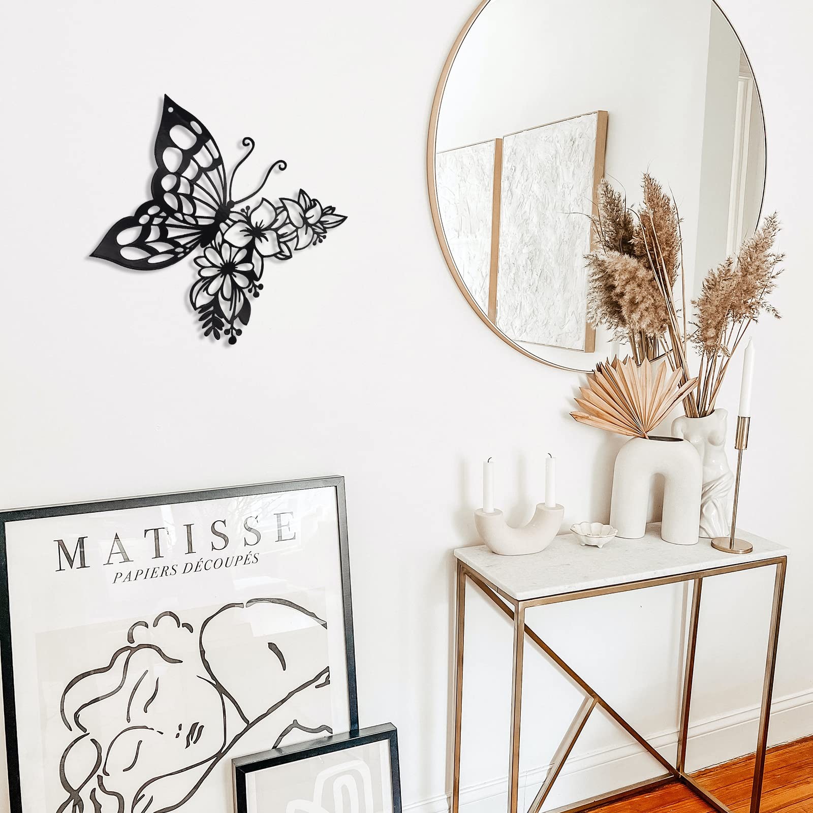 EZ4ENCE Butterfly Decoration Wall Art Boho Home Decor Medium, 1pcs