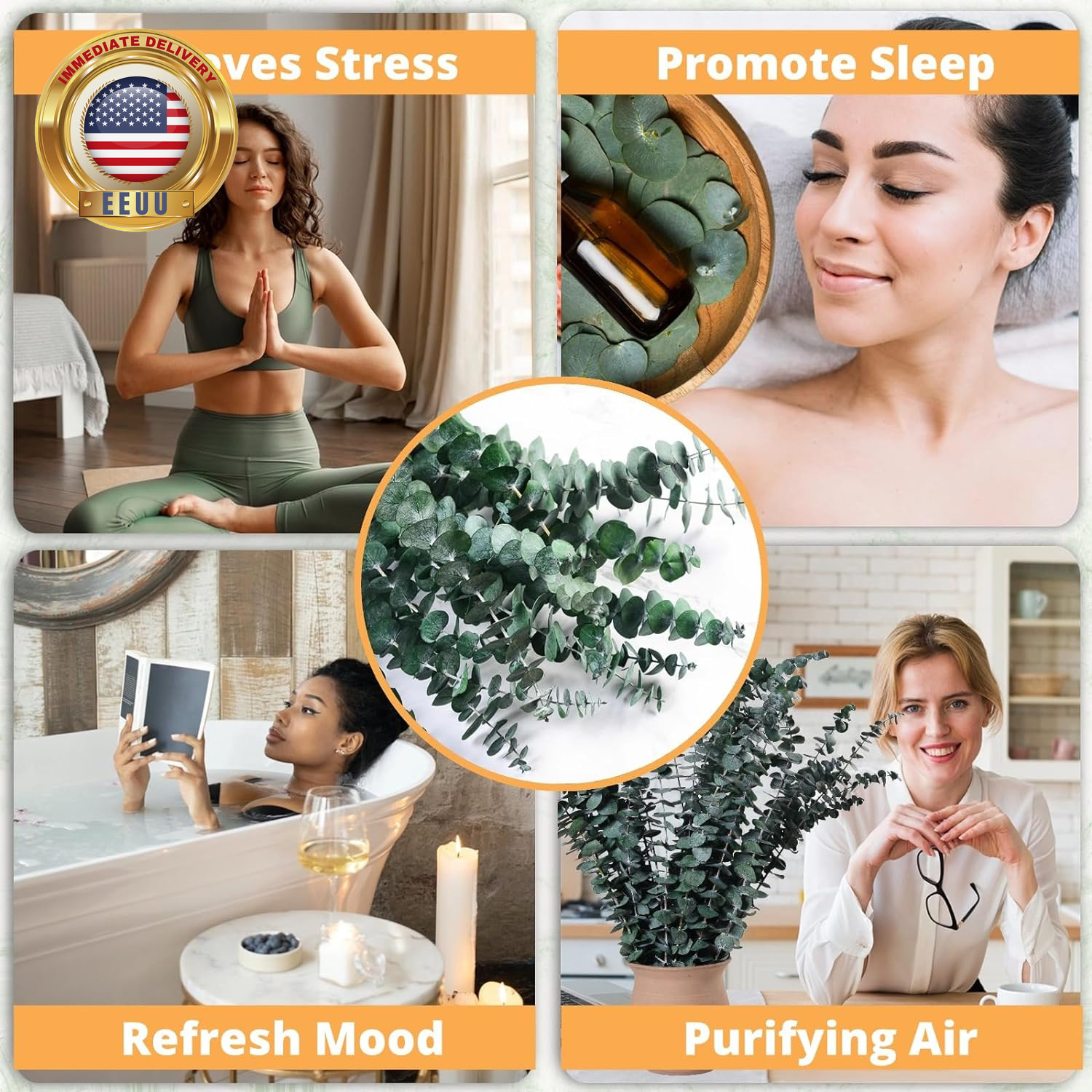 12PCS Dried Eucalyptus for Shower Hanging – 17” Real Large Preserved Eucalyptus