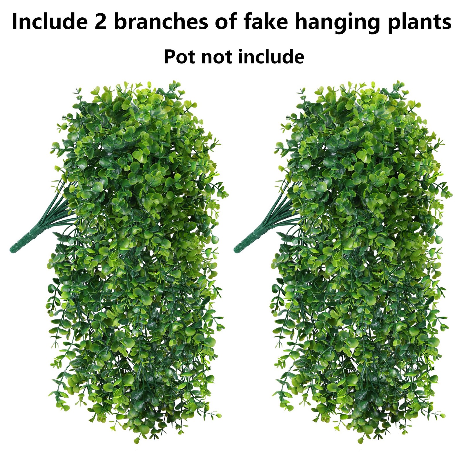 Faux Outdoor Plants Fake Hanging Plants for Outdoors Outside Decorations, 2 P…