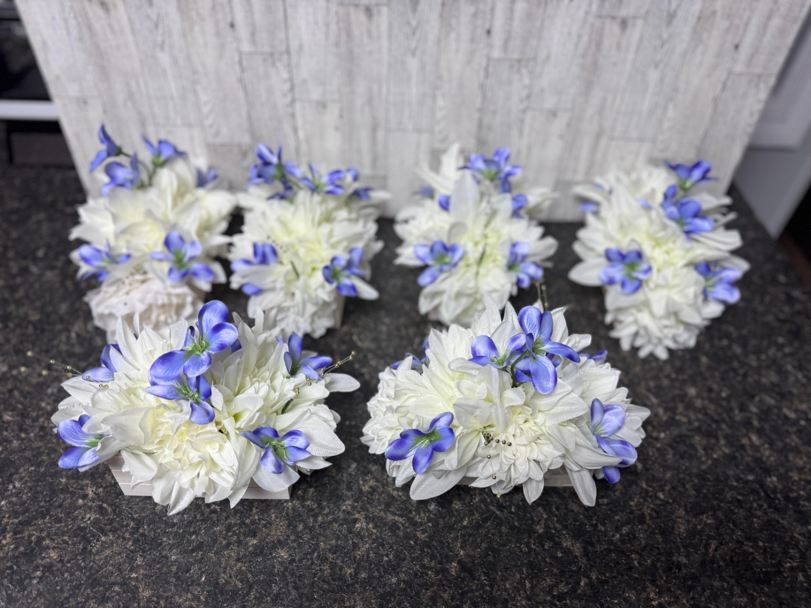 Flower Table Centerpieces – Set of 6 Floral Arrangement Artificial Wedding