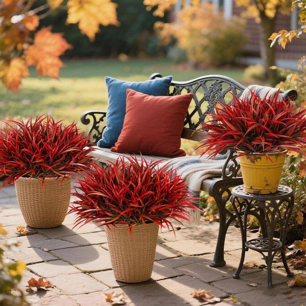 1 In. 12-Pack Mini Bohemian Dried Flower Bouquet Natural Pampas Grass Artificial