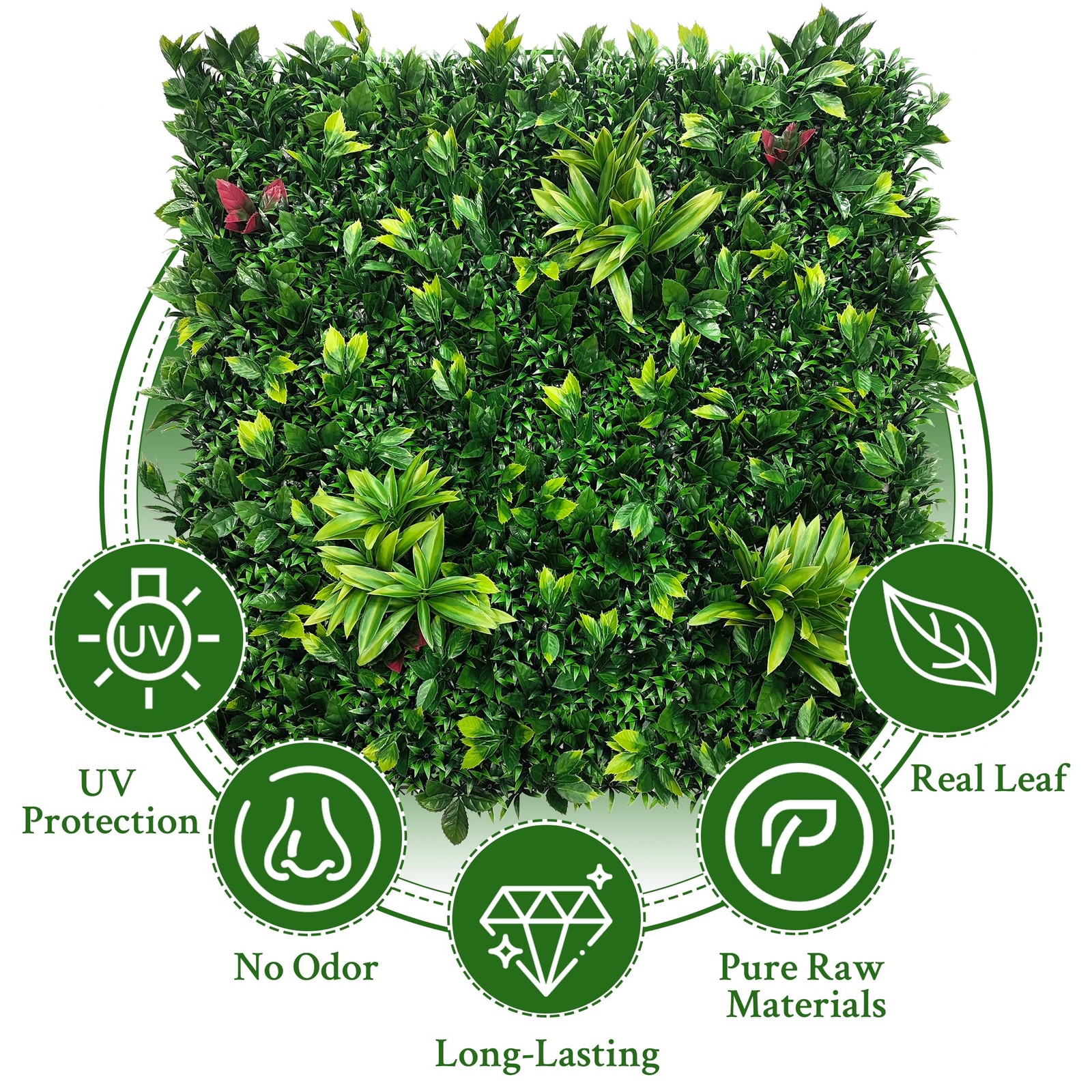 Artificial Boxwood Panels: 54″ x 120″ (45 sqft) Green Decor