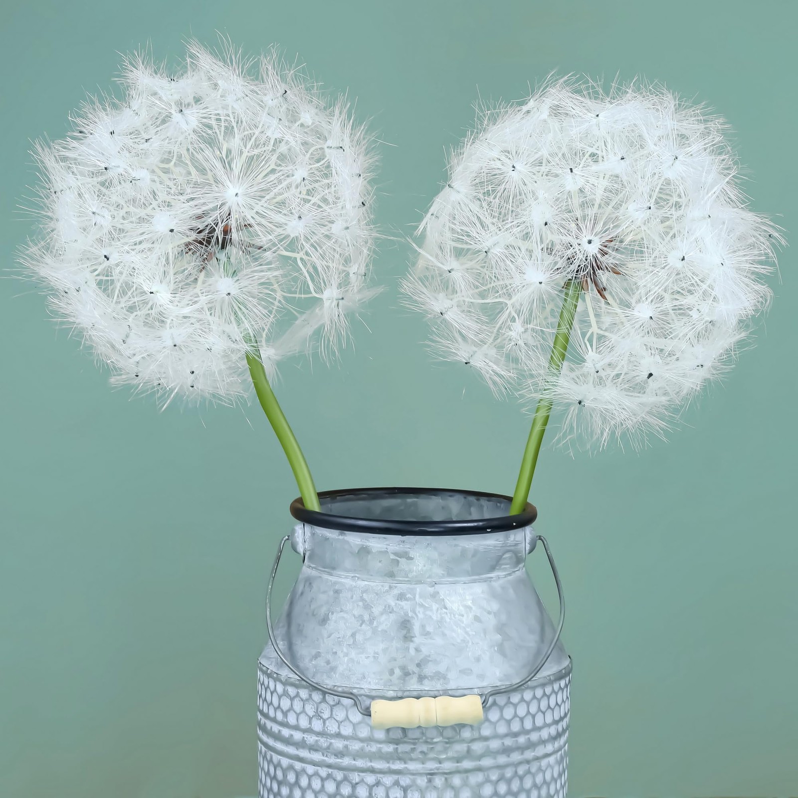 Giant Artificial Dandelion Flower Fake Dandelion Decor For Home 2 Pcs white