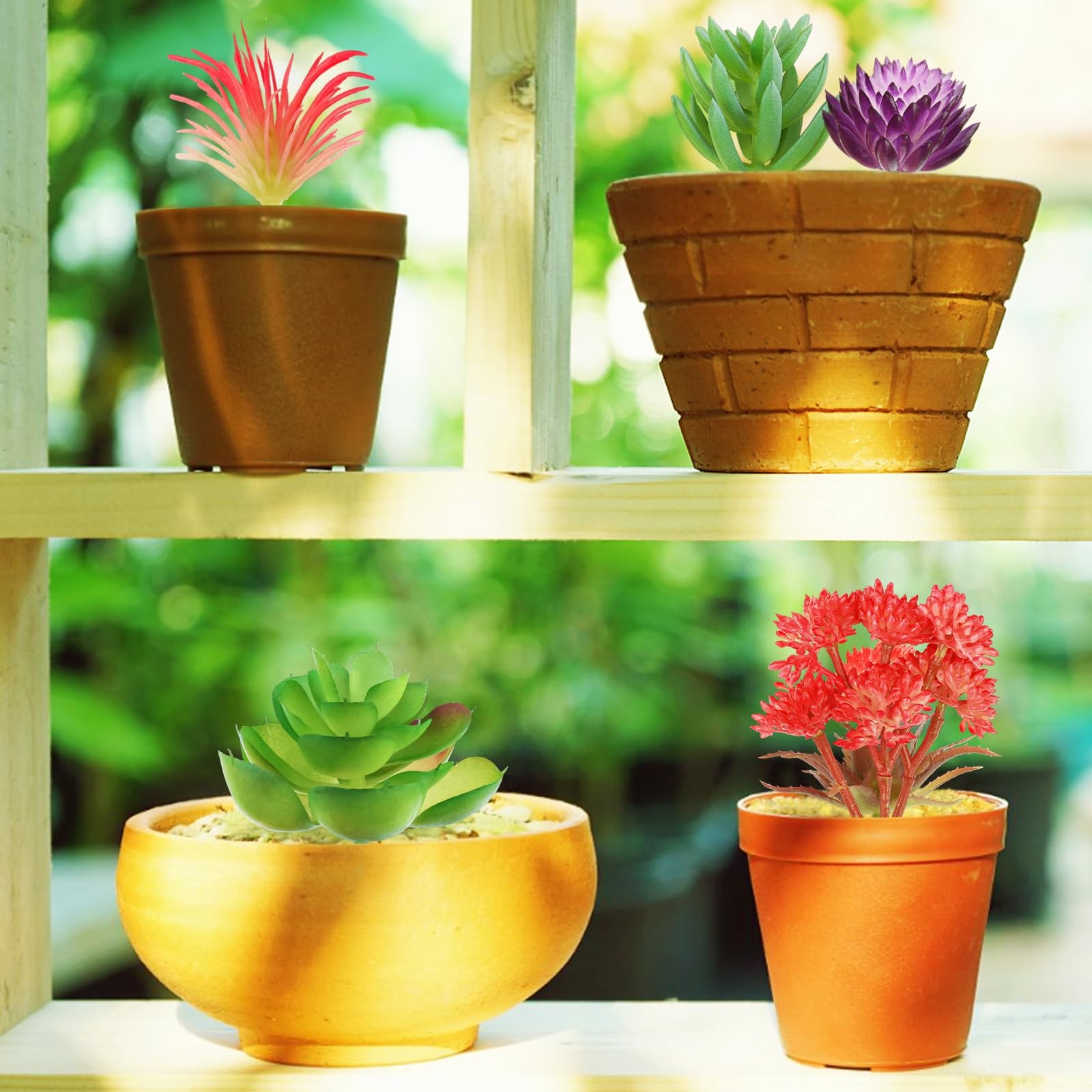 Artificial Succulent Plants Mini Fake Succulents Plants for DIY Crafting Decor
