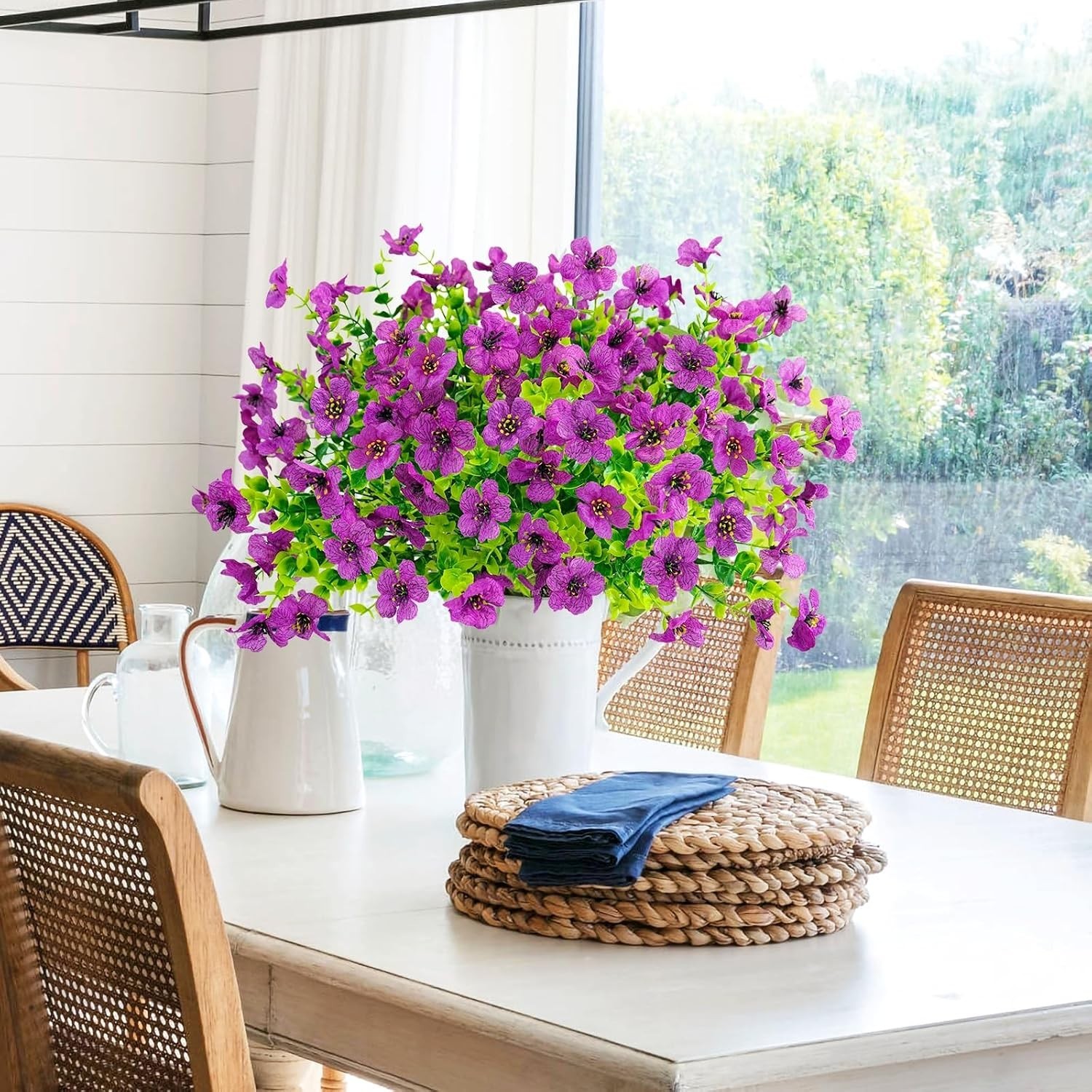 Elegant Faux Purple Daisy Collection – UV & Dust Resistant for Every Occasion