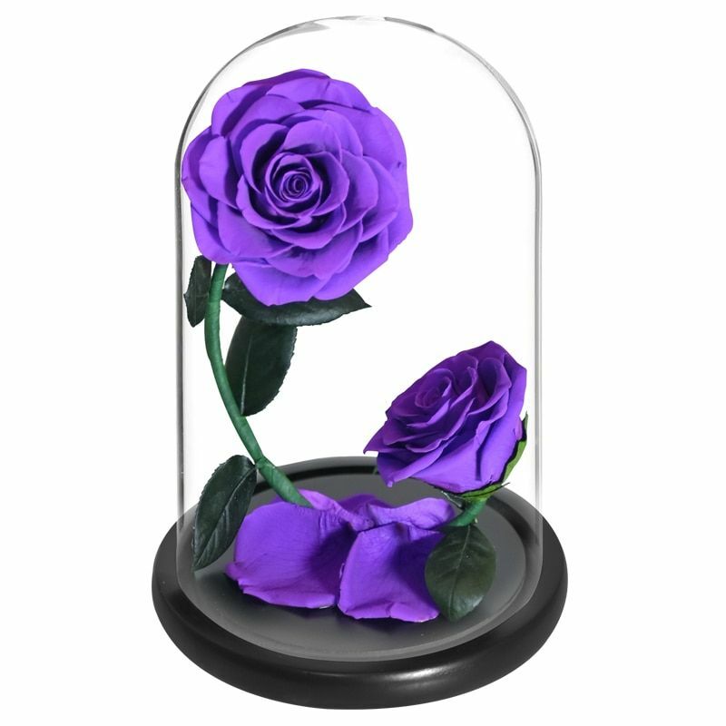 Eternal Flower Rose In Glass Valentine Birthday Wedding Gift For Surprize Womens