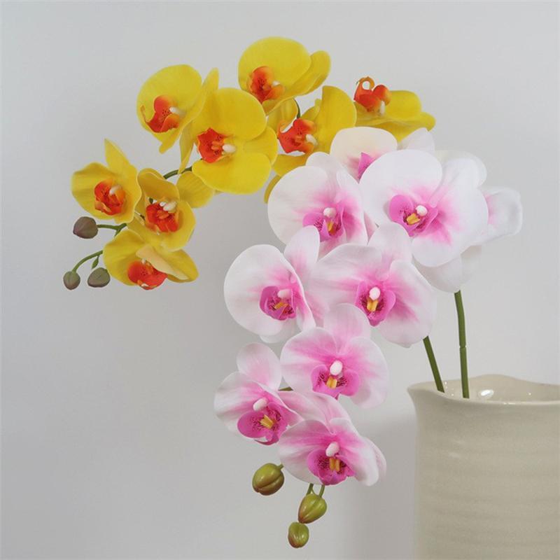 9 Heads 98cm Artificial Butterfly Orchid Flowers Fake Moth Orchids Flowers