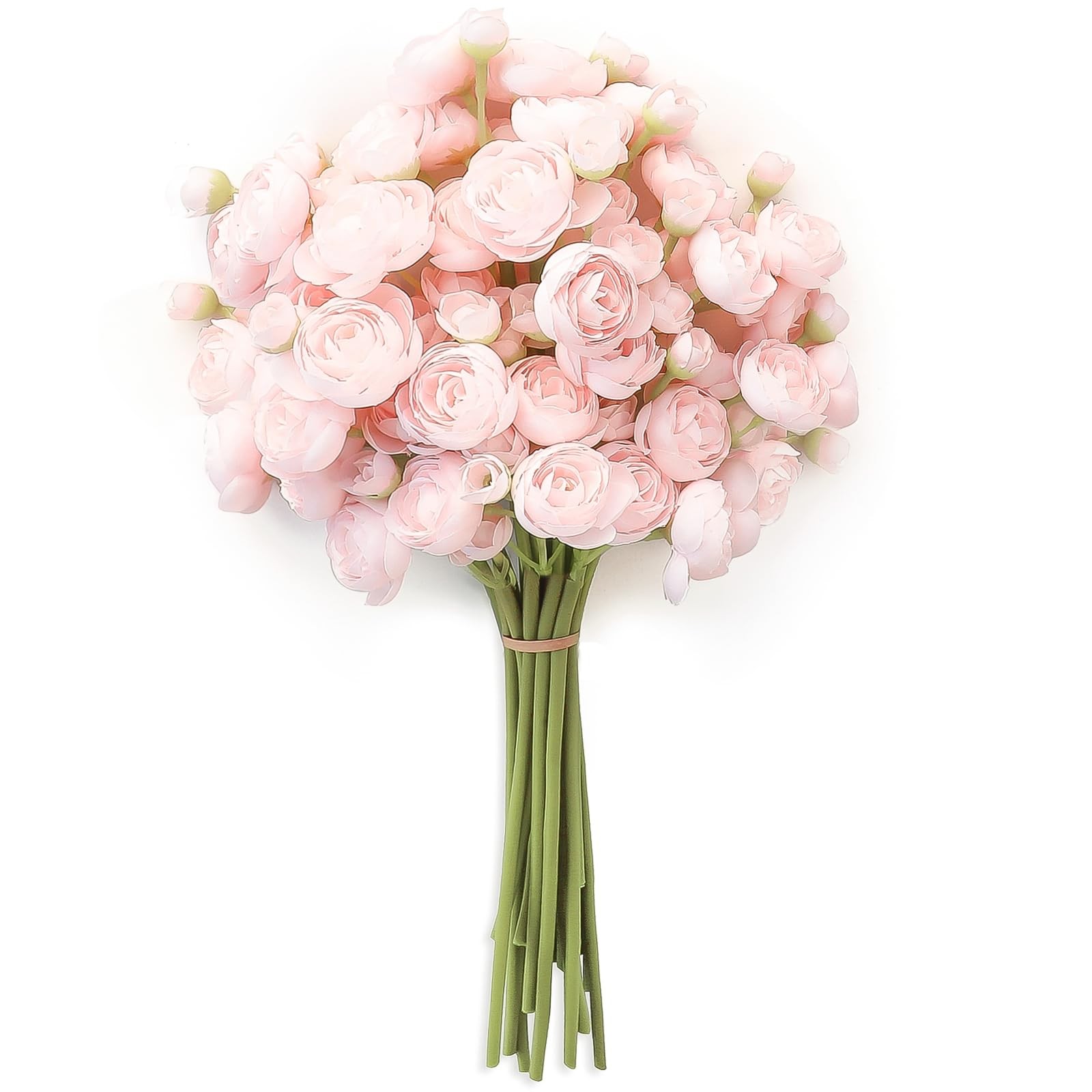 Artificial Ranunculus Flowers 18pcs Blush Pink Wedding DIY Bulk Silk Faux