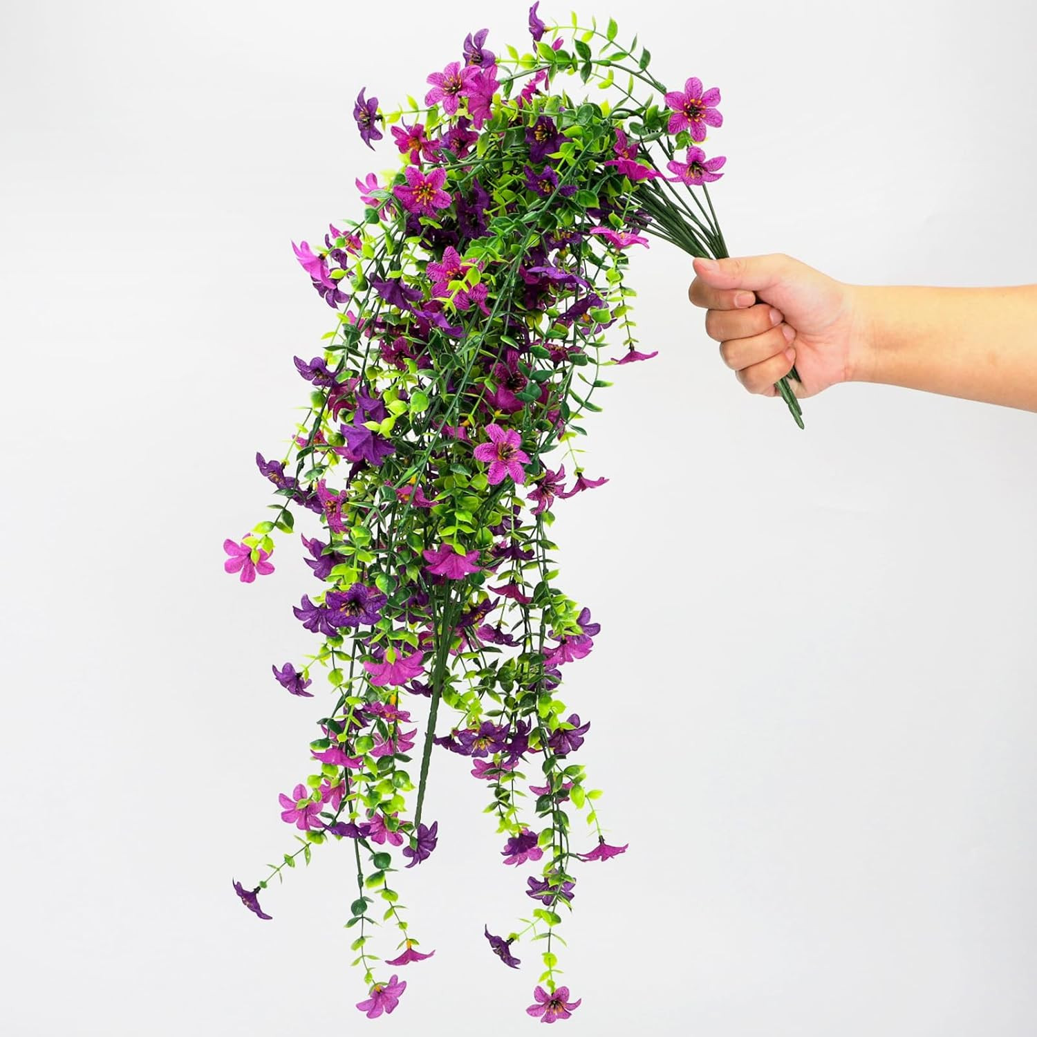 6 Pcs 30.3Inch Artificial Hanging Flowers Plants for Outdoor Faux Hanging Daisy