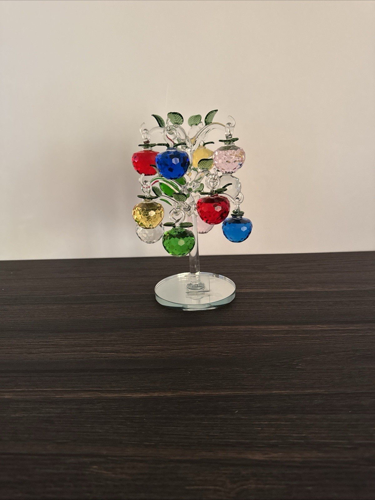 Crystal Apple Tree Ornament Artificial Apple Tree Figurine Decorative Apple T…