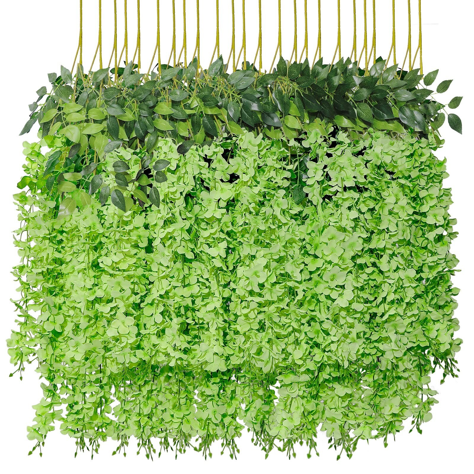 U’Artlines 36 Pack (Total 139 Feet) Artificial Fake Wisteria Vine Rattan Hang…