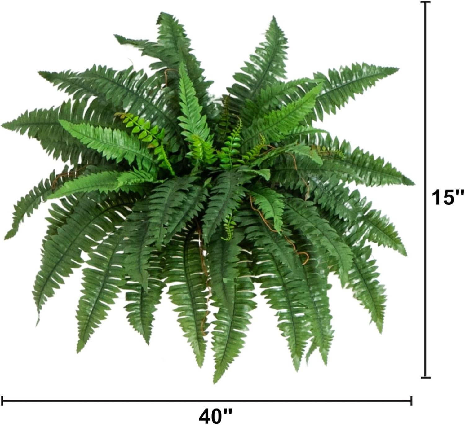 Nearly Natural 40In Boston Fern Artificial Plant, Large Hanging Fake Plant with