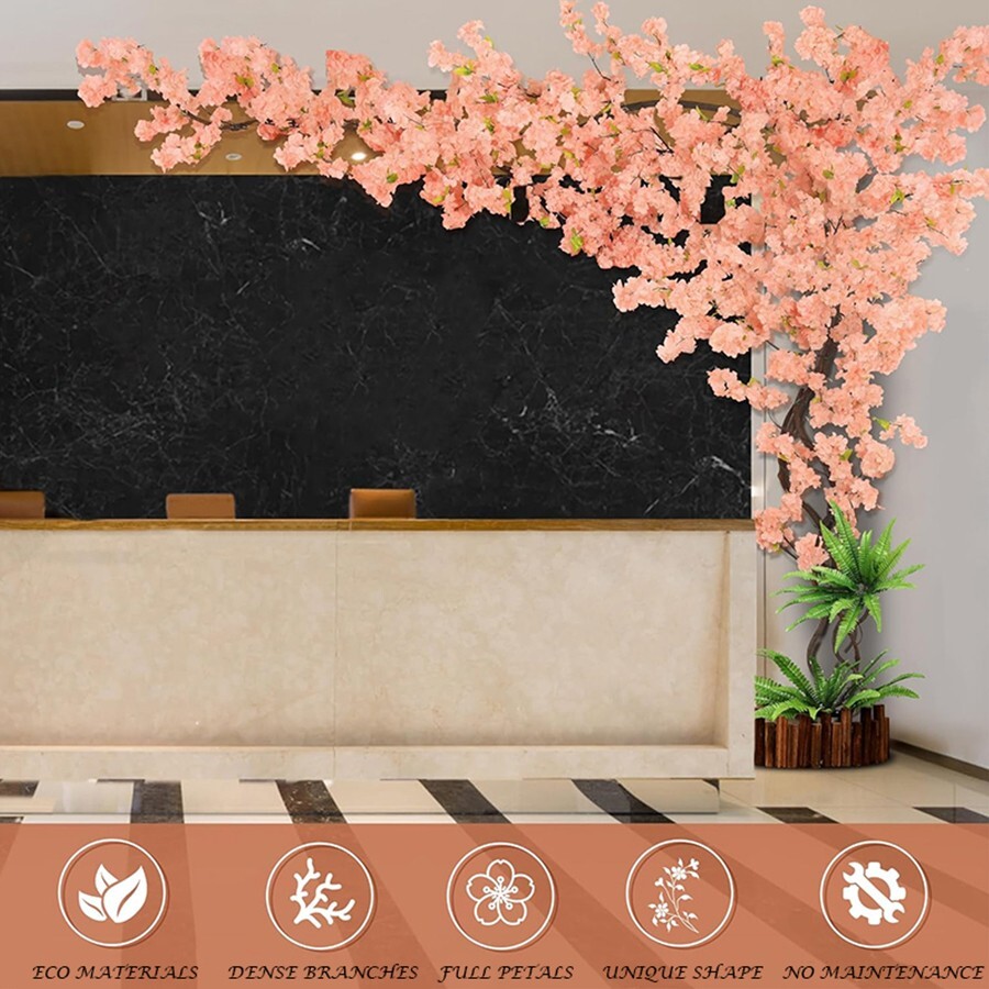 Artificial cherry tree, fake cherry tree Artificial champagne pink cherry tree