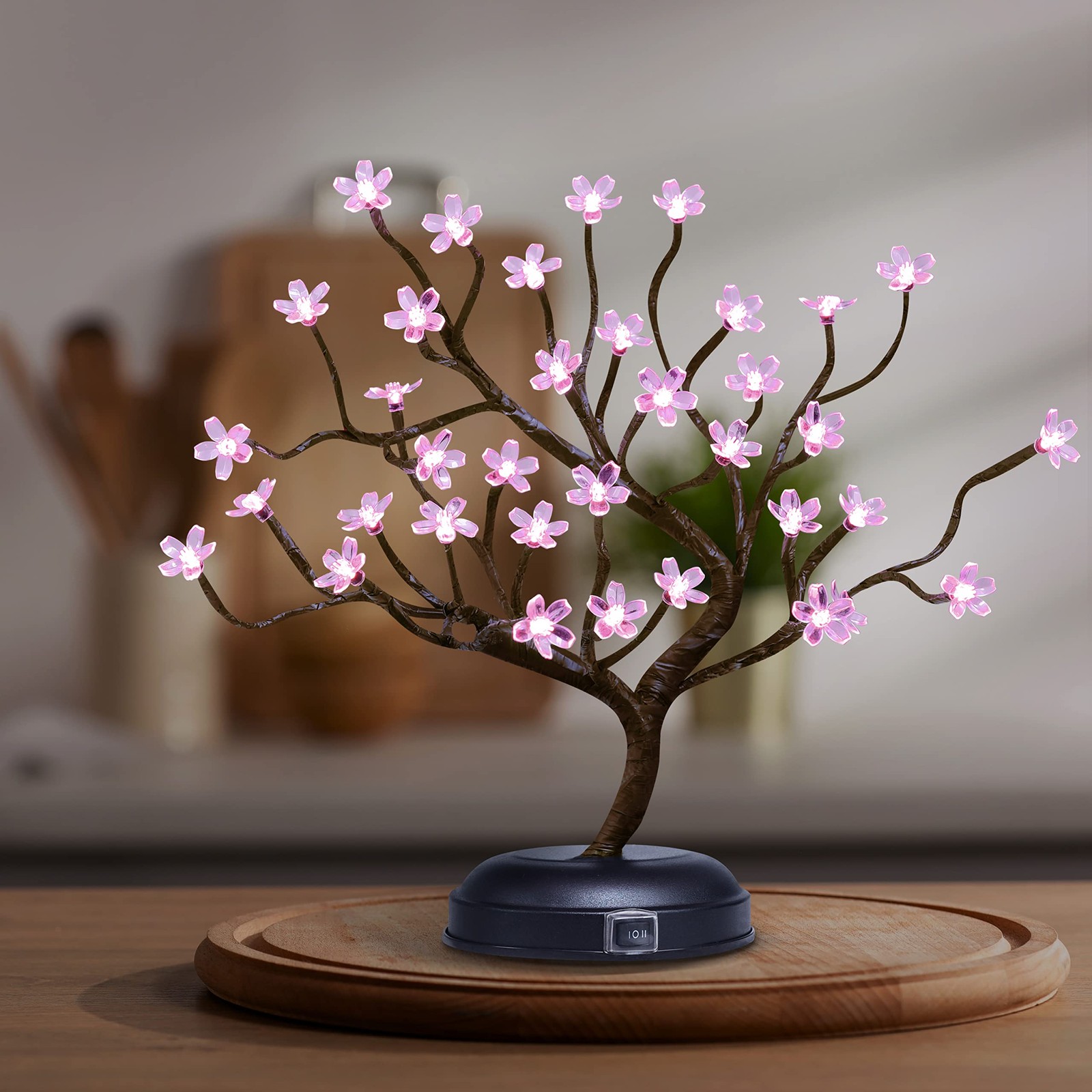 Lightshare 16Inch 36LED Cherry Blossom Bonsai Light, Pink 1ft 4in,