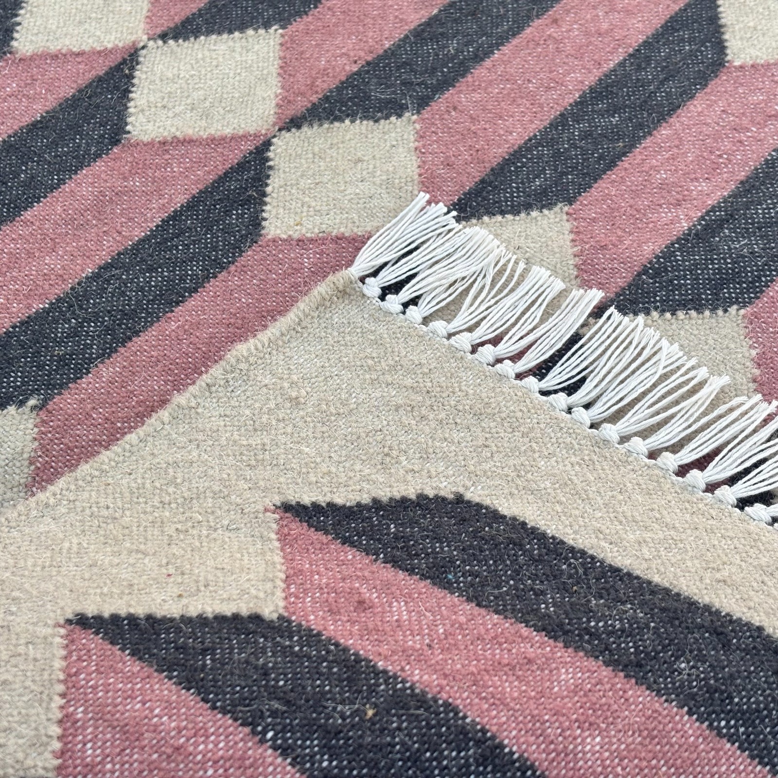 Handwoven Wool Cotton Kilim Small Area Rug 2×3 ft mat