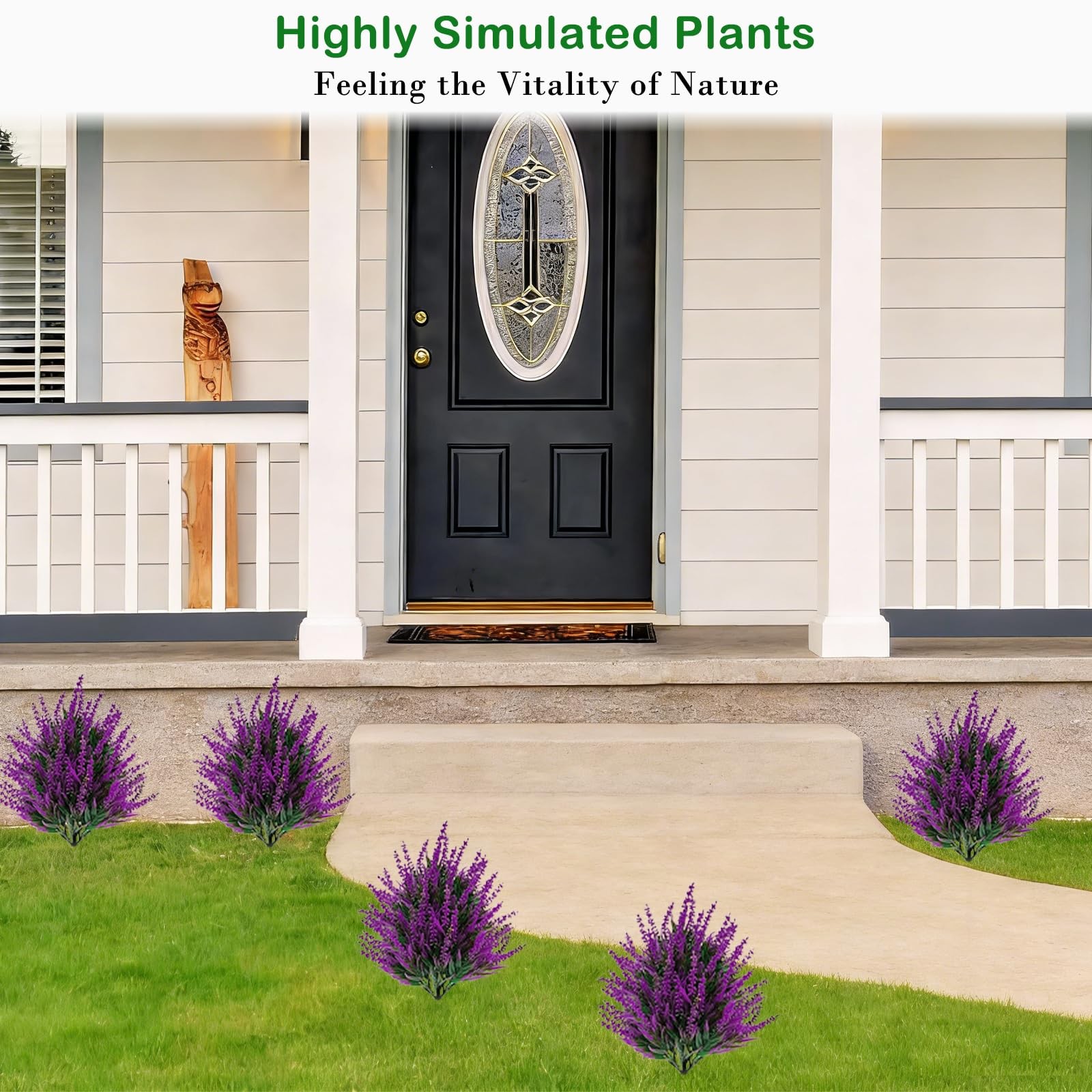 4Pack Artificial Bushes Plants Outdoors with Spike,Small Artificial Topiary B…